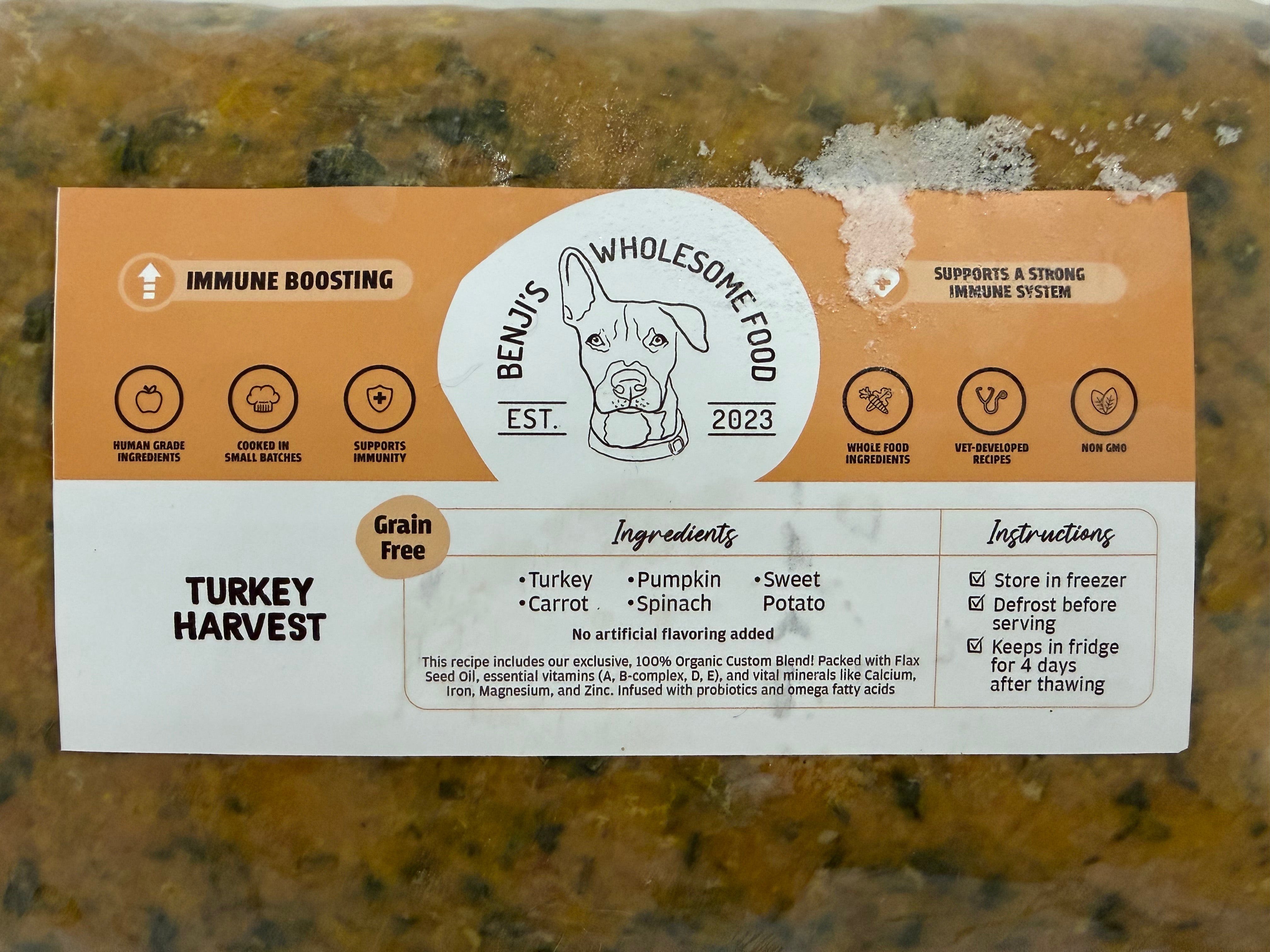 Benji Insect Food Benji's Wholesome Food- 3lb Turkey – Renee’s Pet Grooming & Supply Co