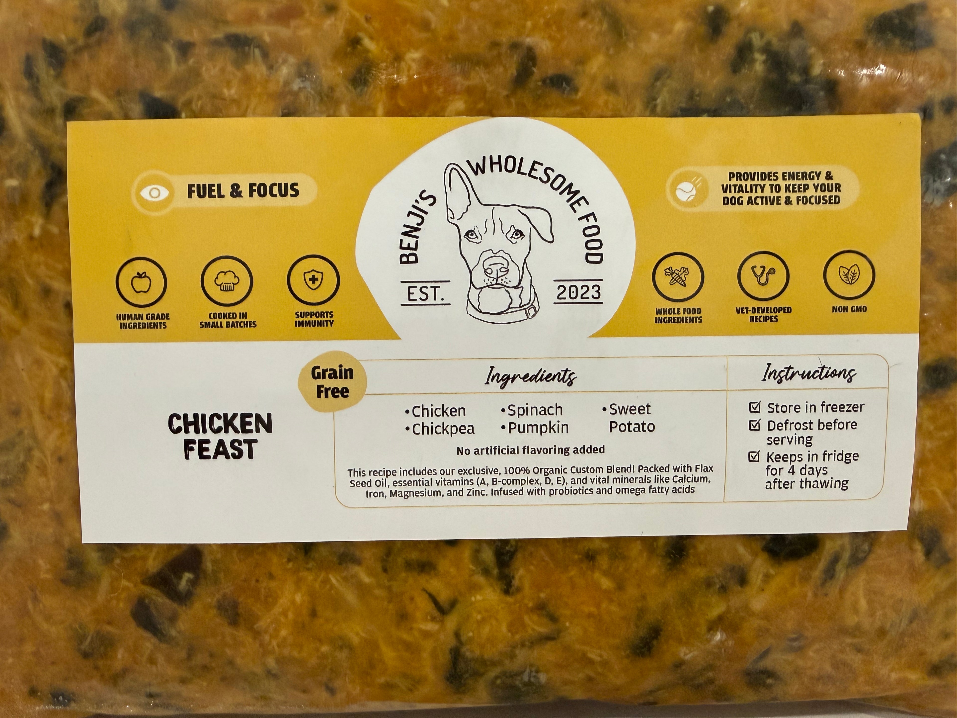 Benji's Wholesome Food- 3lb Chicken